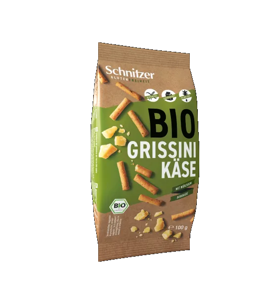 Schnitzer, Cheese Grissini Gluten Free 100G Bio