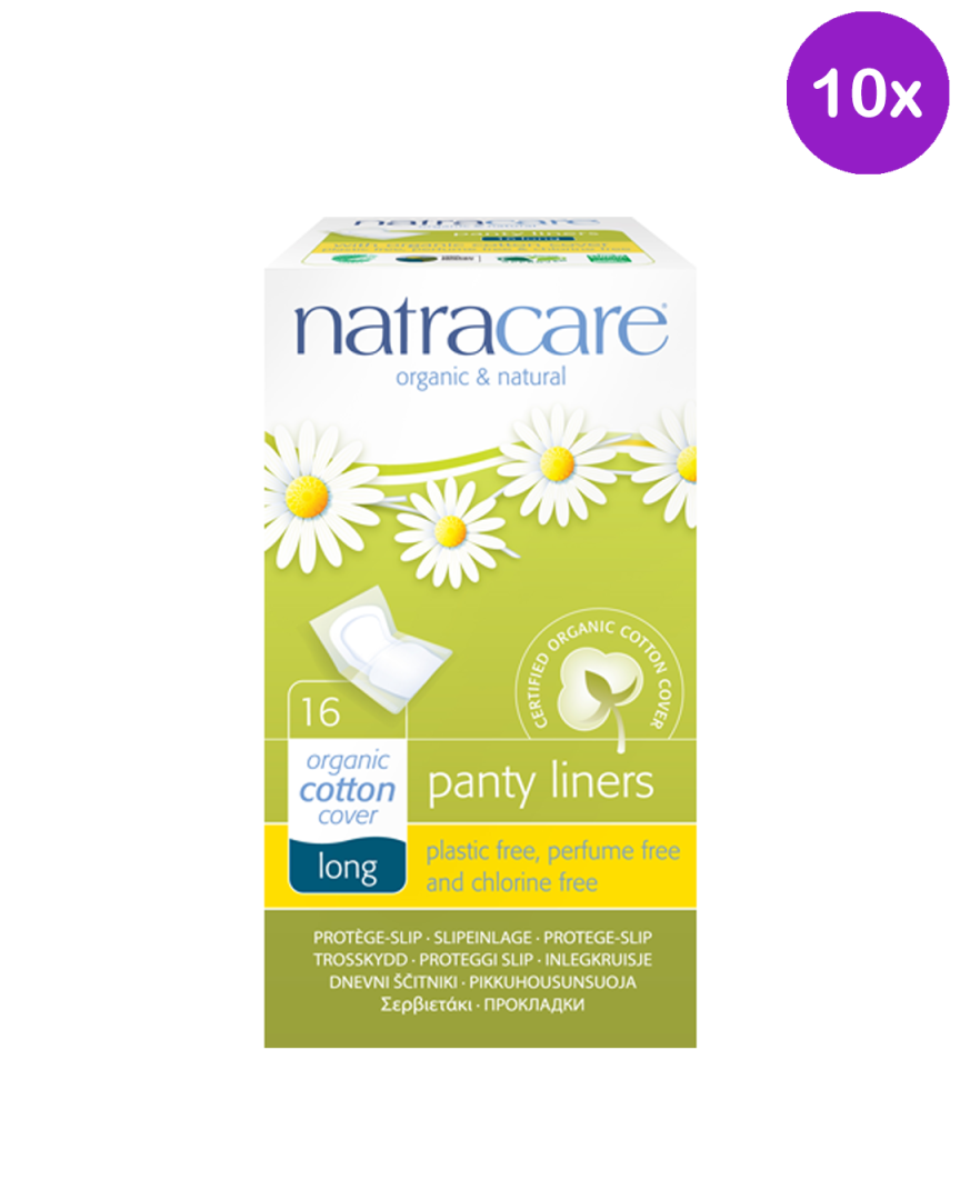 Natracare Panty Liners Long Wraped 16Pcs