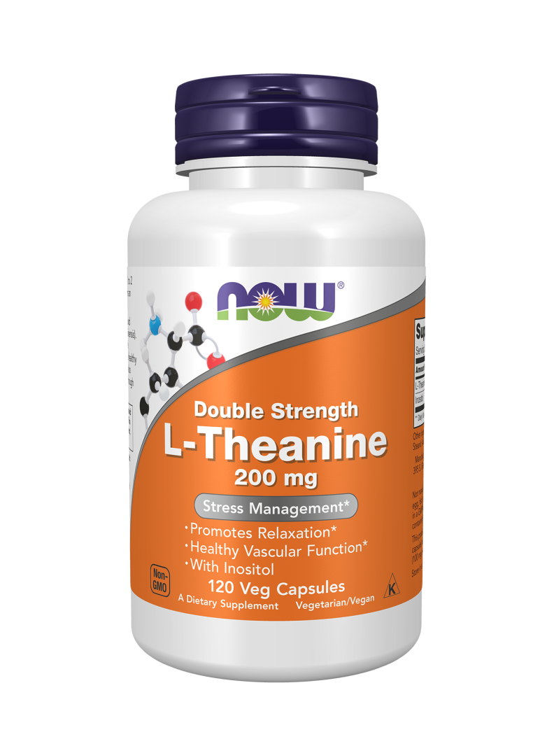 Now, L - Theanine 200mg 120 Veg Caps