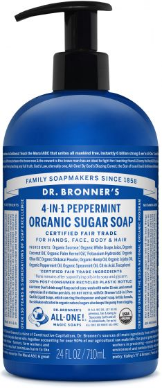 Dr. Bronners Hand Body Soap Peppermint 710Ml