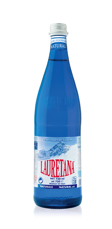 Lauretana Natural Mineral Water Glass Bottle 1L