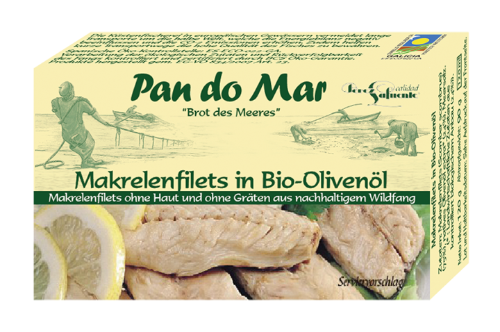 Pandomar Mackerel Filets Ιν Βιο Olive Oil 125Ml