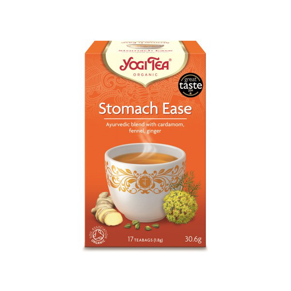 Yogi Tea Stomach Ease Ayurvedic Blend With Cardamon Fennel & Ginger 17 Teabags 30.6G