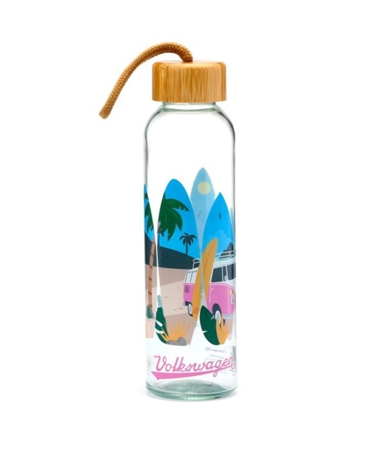 Puckator, Volkswagen Camper Bus Glass Water Bottle 500ml