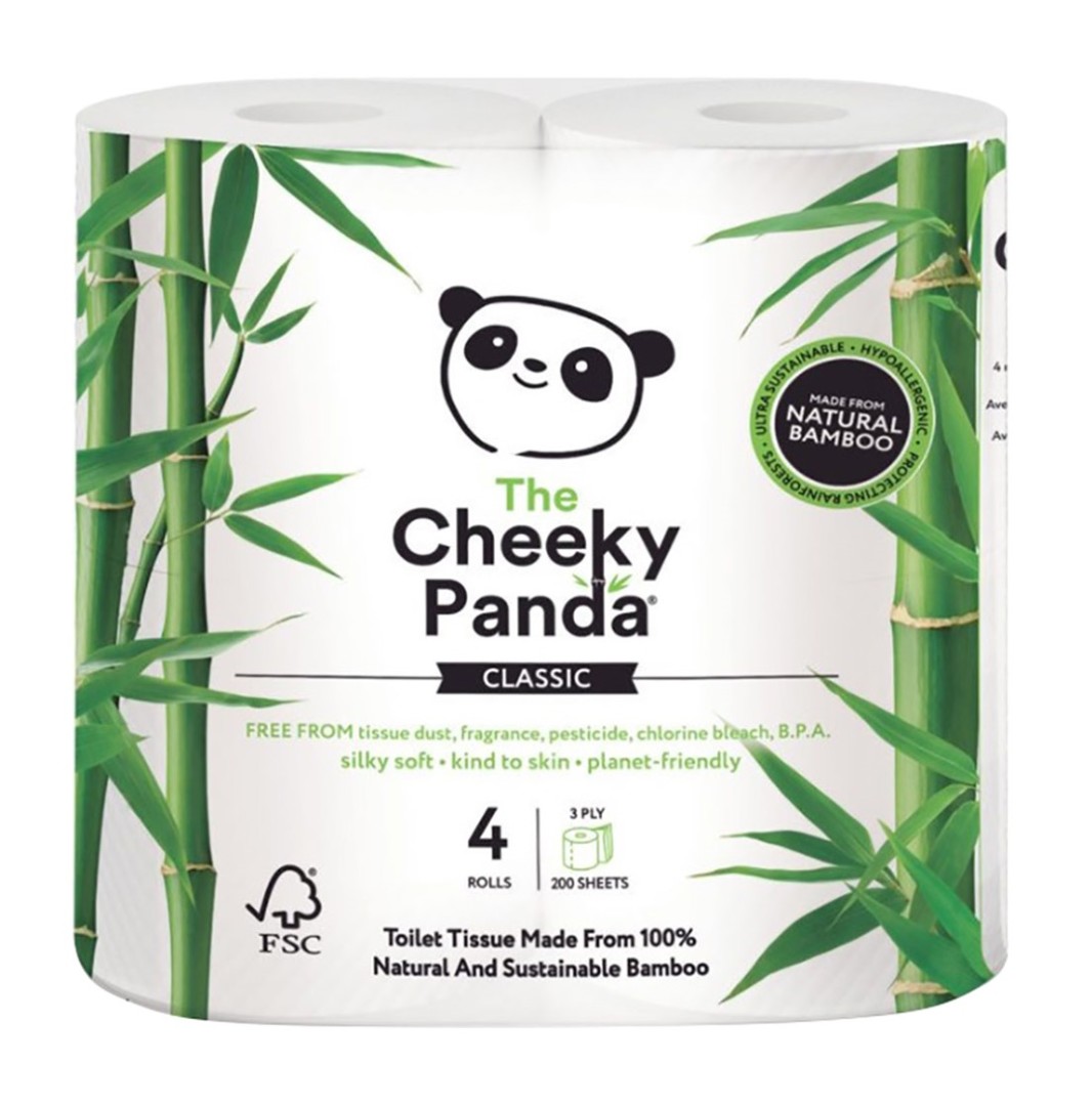 Cheeky Panda Bamboo Toilet Tissue 4 Rolls