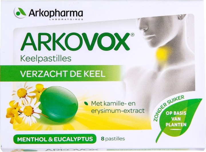 Arkopharma Arkovox Menthol Eucalyptus Throat Pastilles X8Pcs
