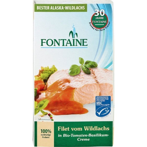 Fontaine, Wild Salmon Fillets Tomato Basil 200G