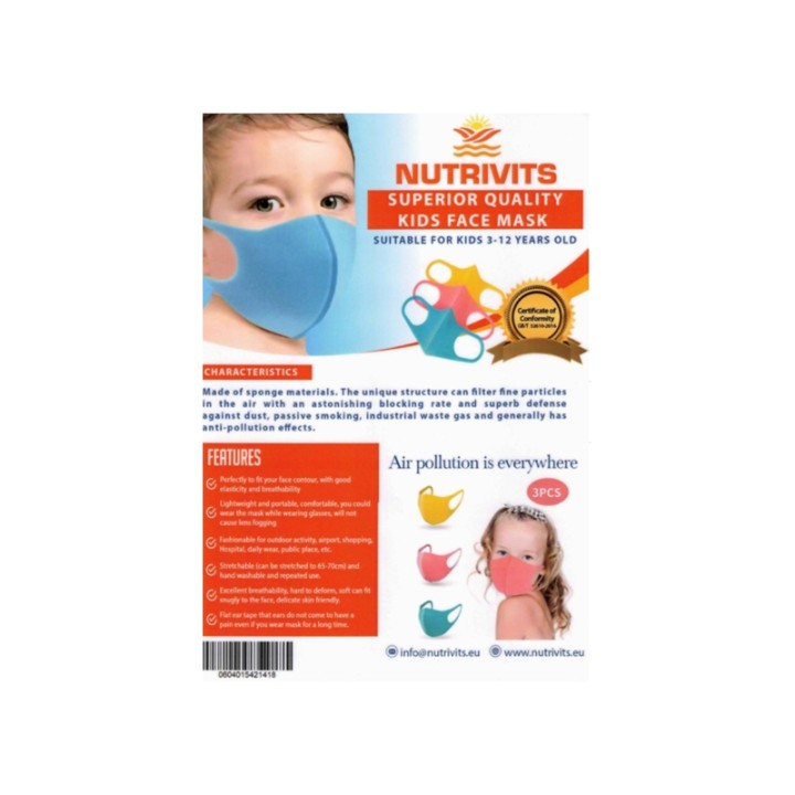 Nutrivits Kids Face Mask 3Pcs