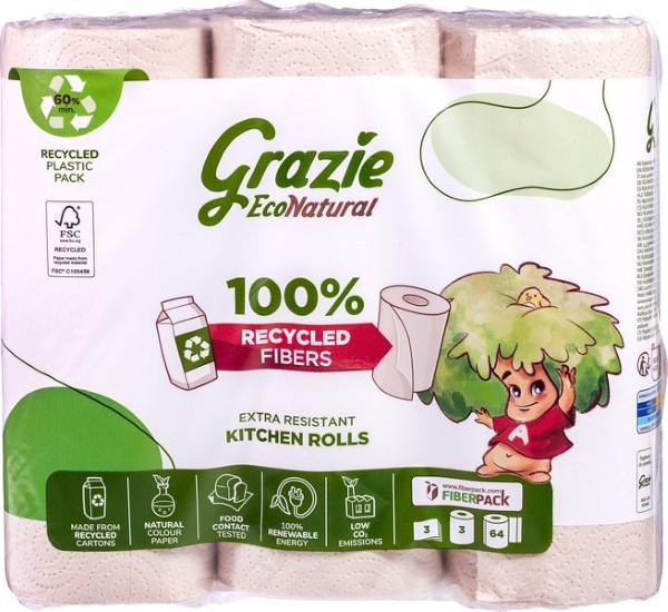 Grazie, Recyled Kitchen Rolls 3'S