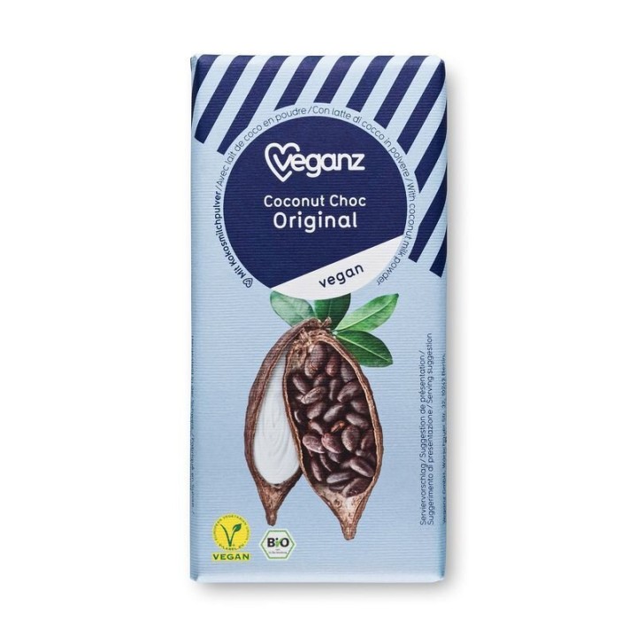 Veganz Vegan Chocolate Coconut Original 80G Bio