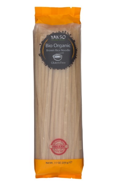 Yakso, Rice Noodles Brown 220G Bio