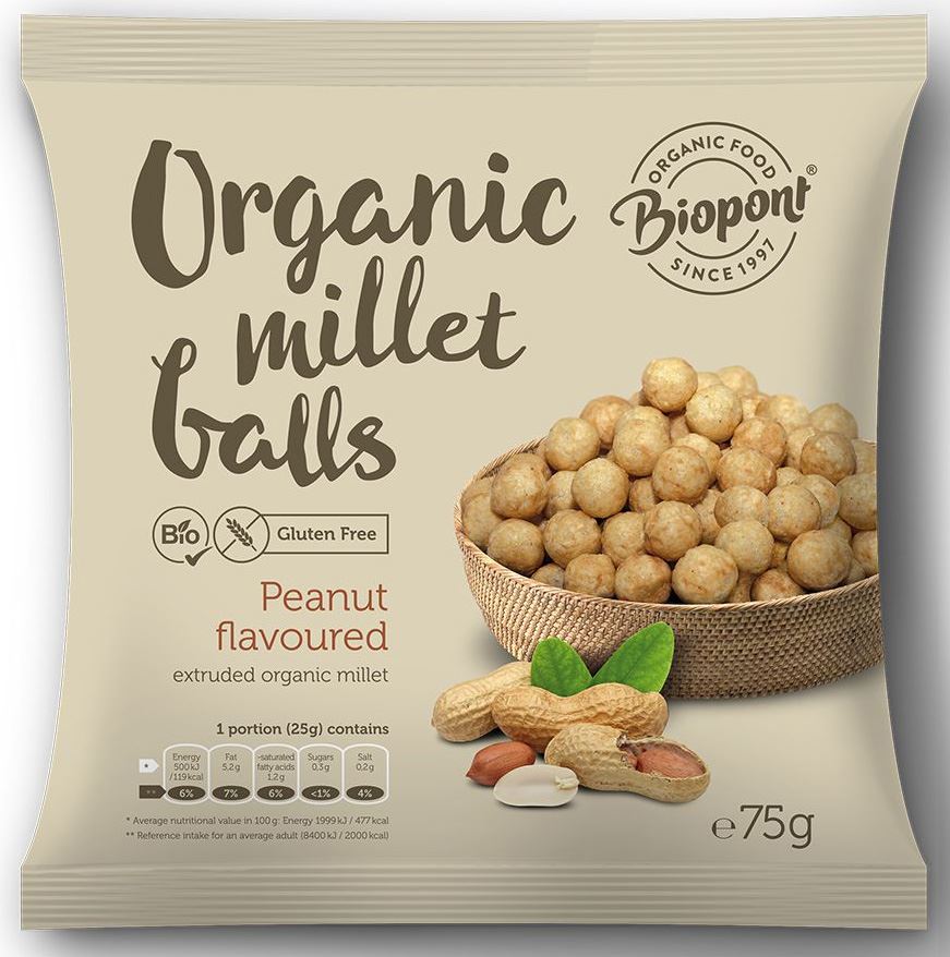 Biopont Millet Balls Peanut 75G Bio