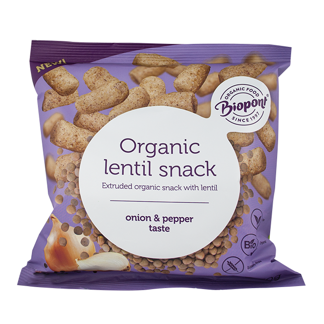 Biopont Lentil Onion Pepper Snack 60G Bio