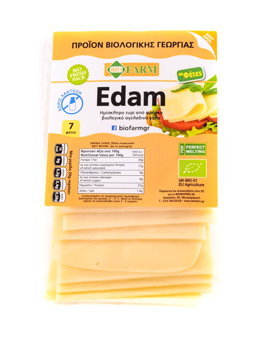 Biofarm Edam Cheese Slices 150G Bio