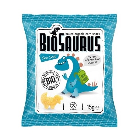 Mclloyds Biosaurus Sea Salt Corn Snack 15G Bio