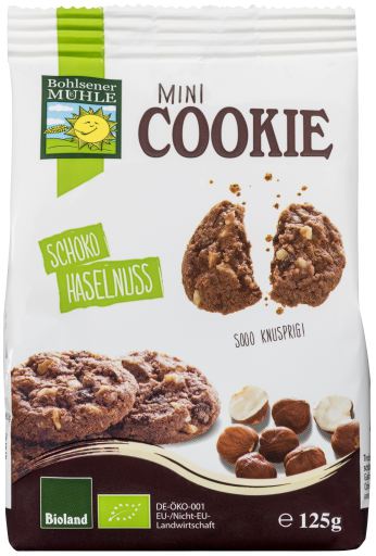 Bohlsener Mini Choco Hazelnut Cookie 125G Bio