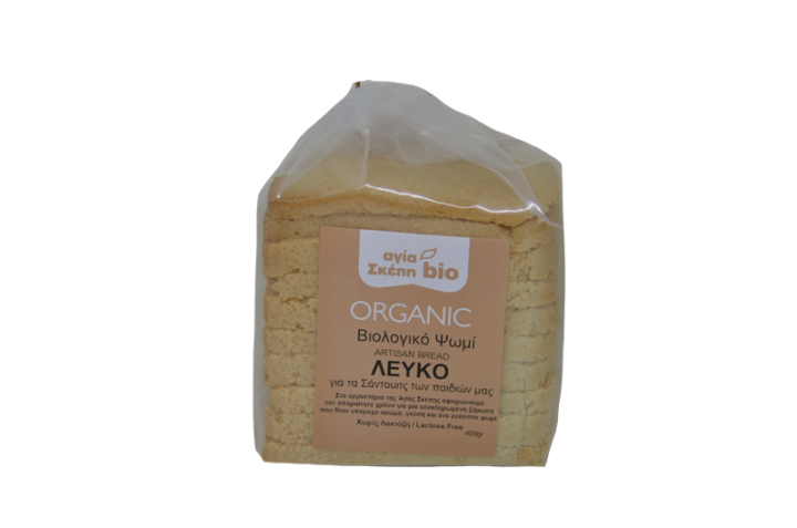 Agia Skepi Sliced Bread White 400Gr Bio - Pastries