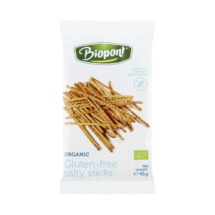 Biopont Gluten Free Salty Sticks 45G Bio
