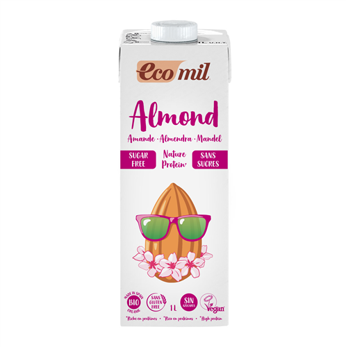 Ecomil Almond Milk Protein Sugar Free 1L Bio