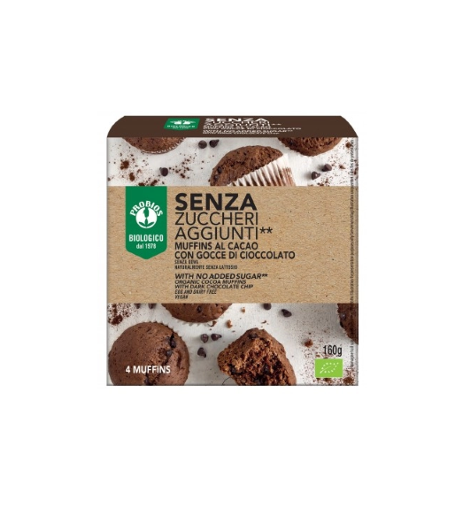 Probios, Muffins With Dark Chocolate Chip 160G Bio