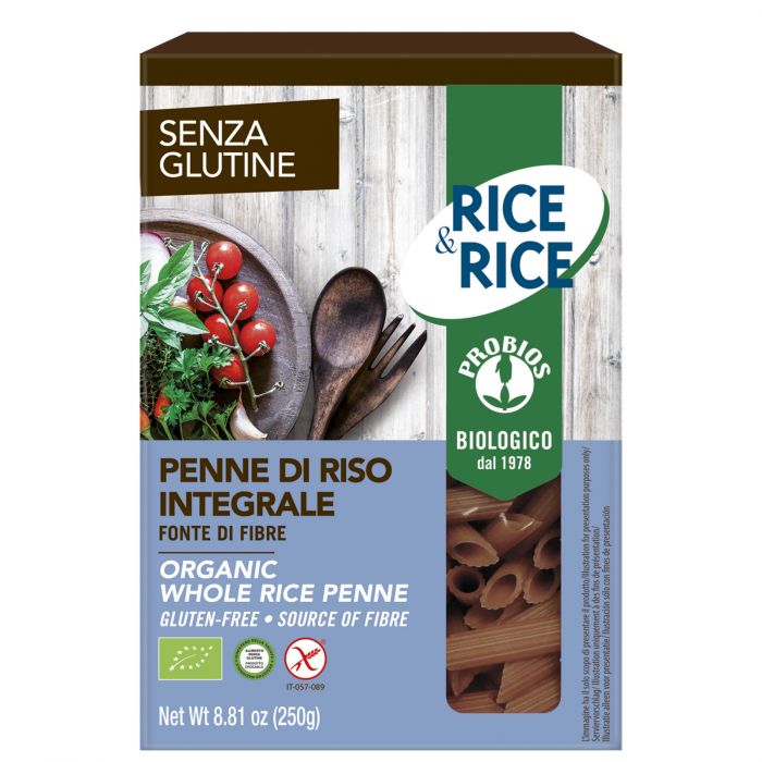 Probios Wholemeal Rice Penne Gluten Free 250G Bio