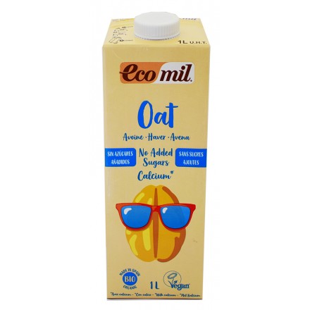 Ecomil Oat Milk Calcium Not Added Sugars Bio 1L