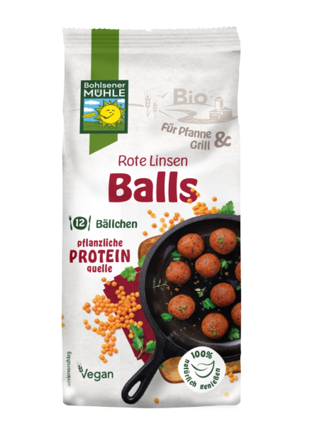 Bohlsener, Red Lentil Protein Balls 165g Bio