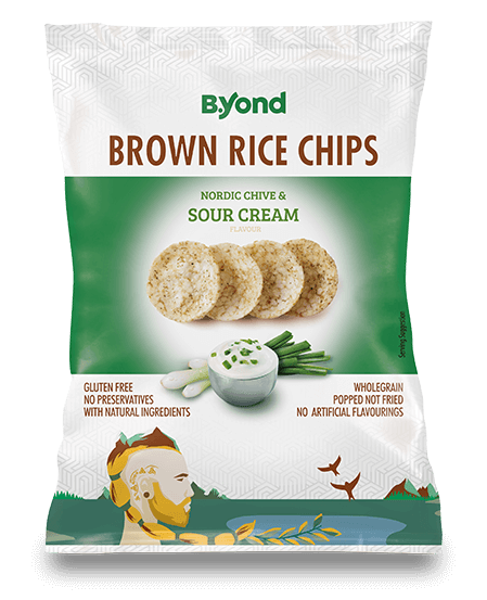 Byond Brown Rice Chips Sour Cream Chive 70G