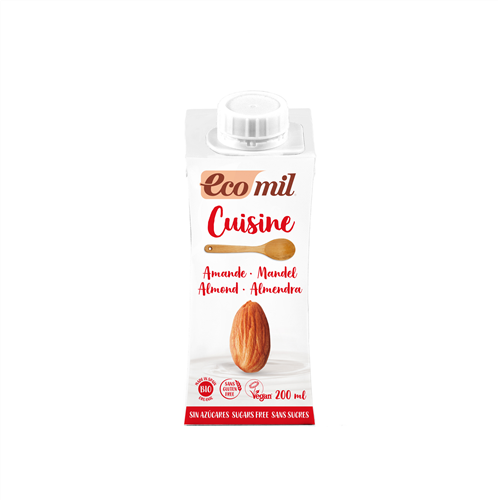 Ecomil Cuisine Almond Cream Sugar Free 200Ml Bio