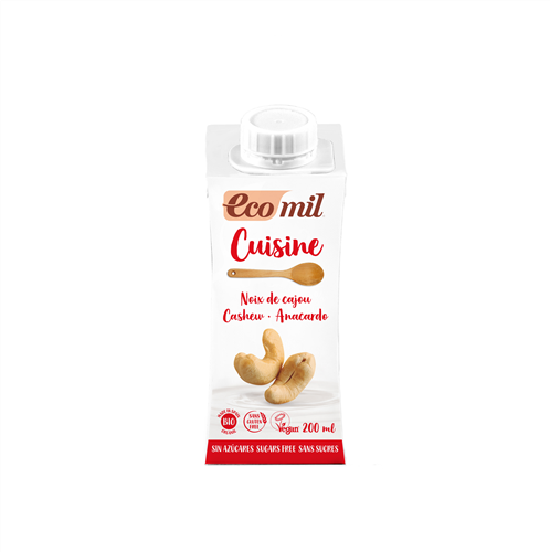 Ecomil Cuisine Cashew Cream Sugar Free 200Ml Bio