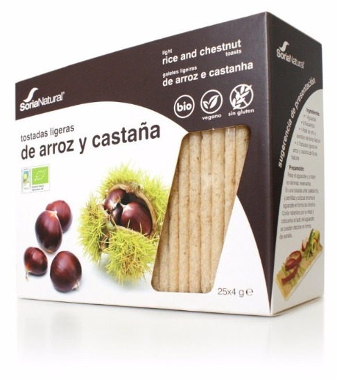 Soria Natural Light Rice And Chestnut Toasts 4X25G