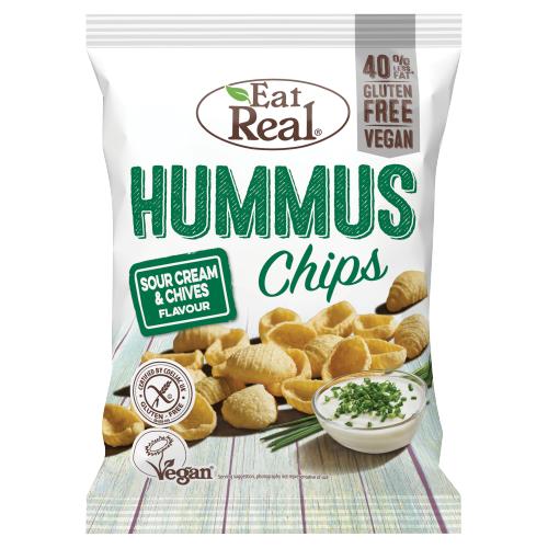 Eat Real Hummus Sour Cream W/Chives Crisps 45Gr