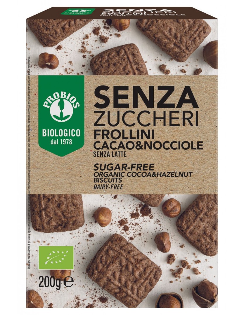 Probios Biscuits Cocoa Hazelnut Sugar Free 200G Bio