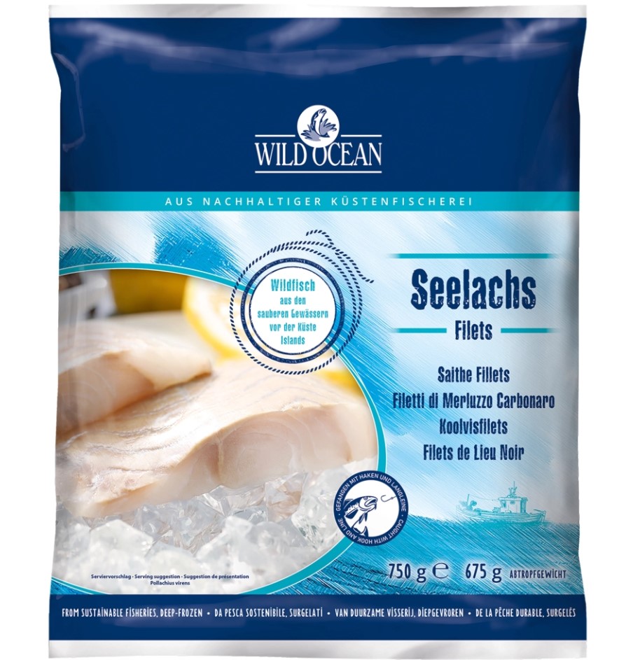 Wild Ocean Frozen Fish Wild Cod Fillet (Saithe) Pack Of 750 Gr
