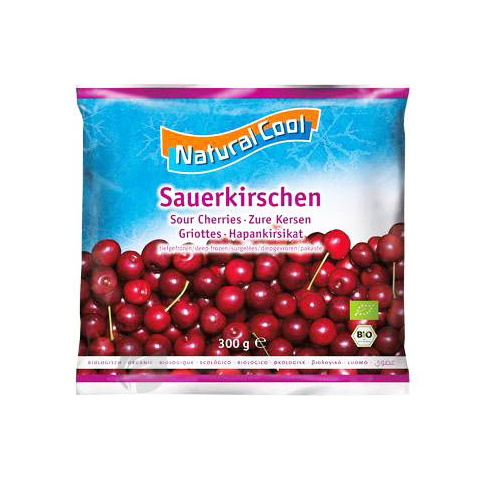 Natural Cool Frozen Sour Cherries Bio Pack Of 300 Gr