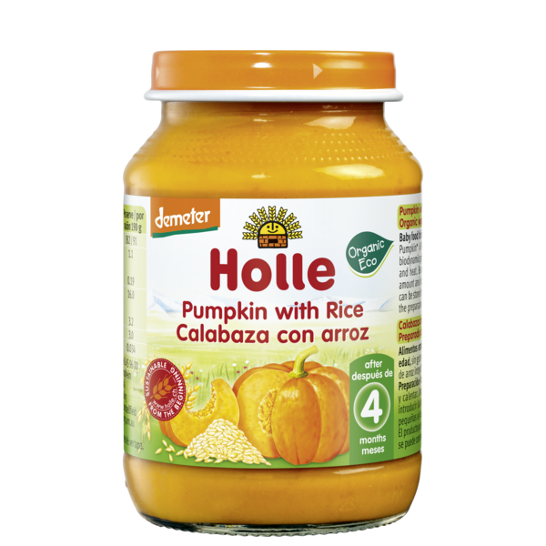 Holle Jar Pumpkin With Rice (4M) 190G Bio (V)
