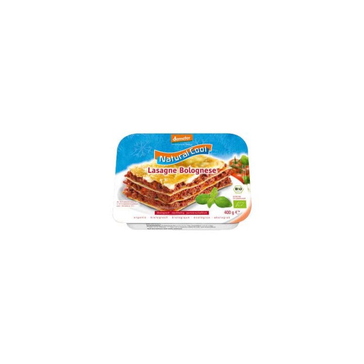 Natural Cool Frozen Lasagne Bolognese Bio Pack Of 400 Gr