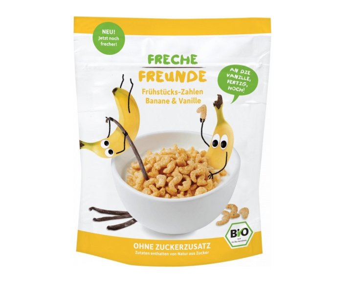 Erdbar Cereal Crunch Numbers Banana Vanilla 125G Bio