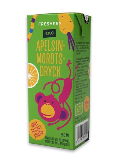 Freshery Children Juice Orange - Carrot 200Ml Bio