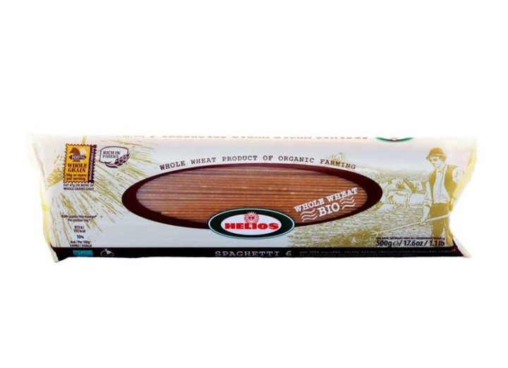 Helios Wholewheat Spaghetti 500G Bio