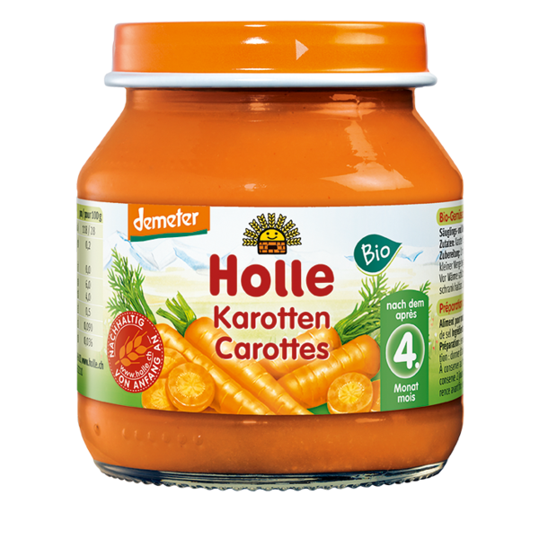 Holle Jar Carrots (4M) 125G Bio (V)