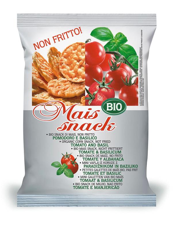 Bio Alimenti Corn Cake Basil Tomato 50G Bio