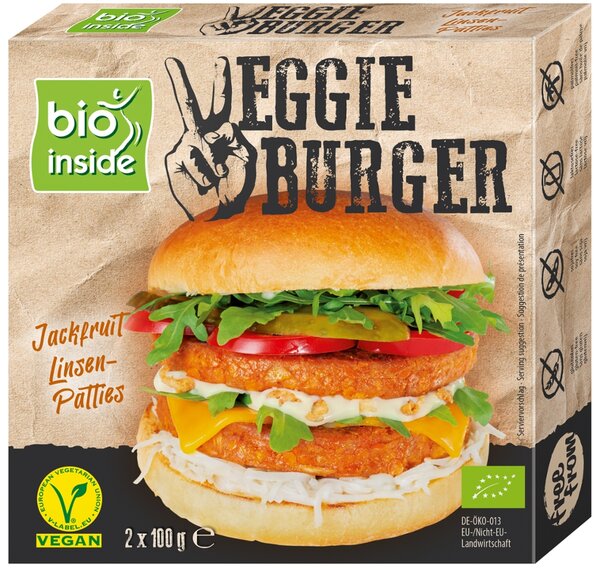 Bio Inside Frozen Veggie Burger Jackfruit Bio Pack Of 2X100 Gr