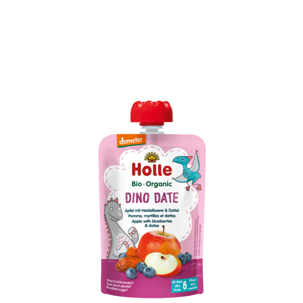 Holle Dino Date - Apple Blueberry Dates (6M) 100G Bio (V)