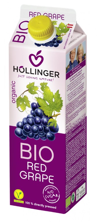 Hollinger Red Grapes Juice 1Lt Bio