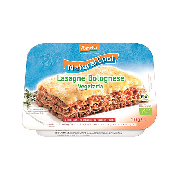 Natural Cool Frozen Lasagne Bolognese Vegetarian Pack Of 400 Gr