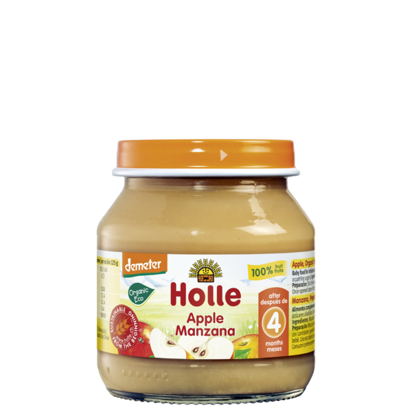 Holle Jar 100% Apple (4M) 125G Bio (V)