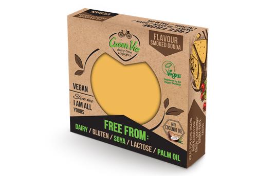 Greenvie Smoked Gouda Cheese Flavour Block Vegan Pack Of 250 Gr
