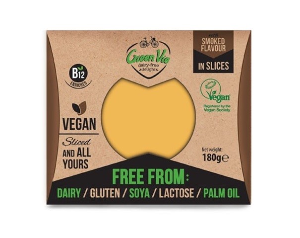 Green Vie Smoked Gouda Flavour Slices 180G Vegan