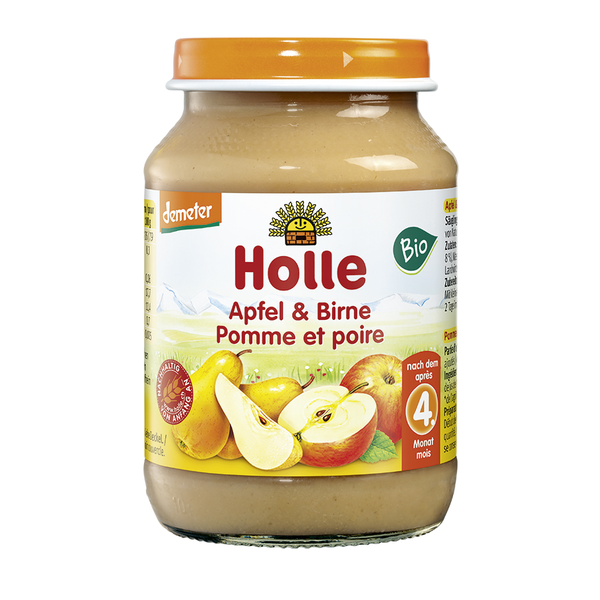 Holle Jar Apple & Pear (4M) 190G Bio (V)